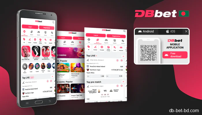 Place your bets in DBbet mobile app for android and ios