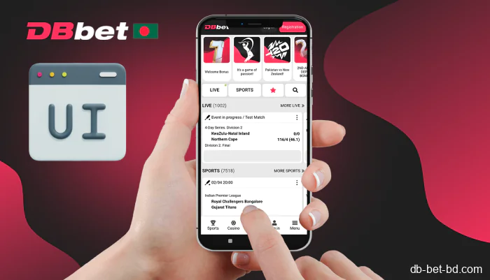 DBbet website and app have a smart interface