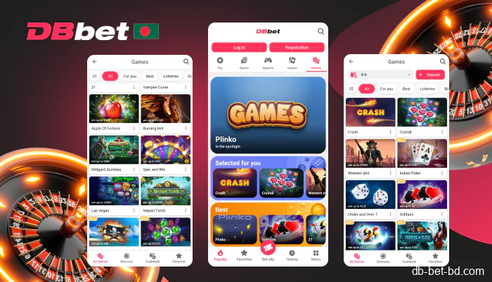 A great selection of casino games for all tastes in the