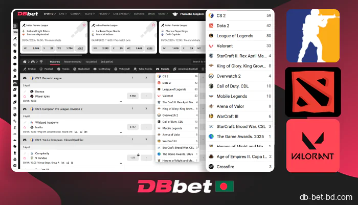 Betting on cyber sports at DBbet Bangladesh