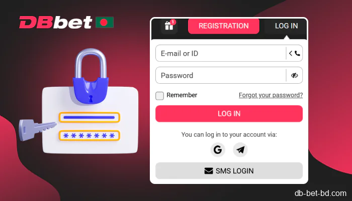 How to log in to DBbet account after registration