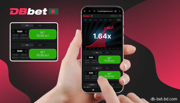 How do I place my first bet at DBbet Aviator?