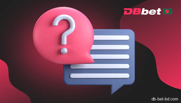 Large FAQ section on the official DBbet website