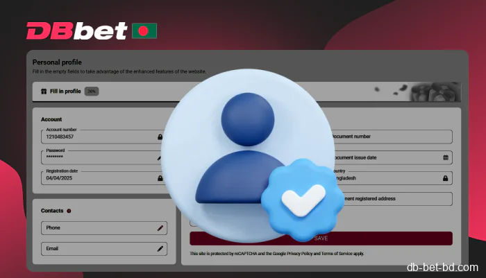 Verification process on DBbet website